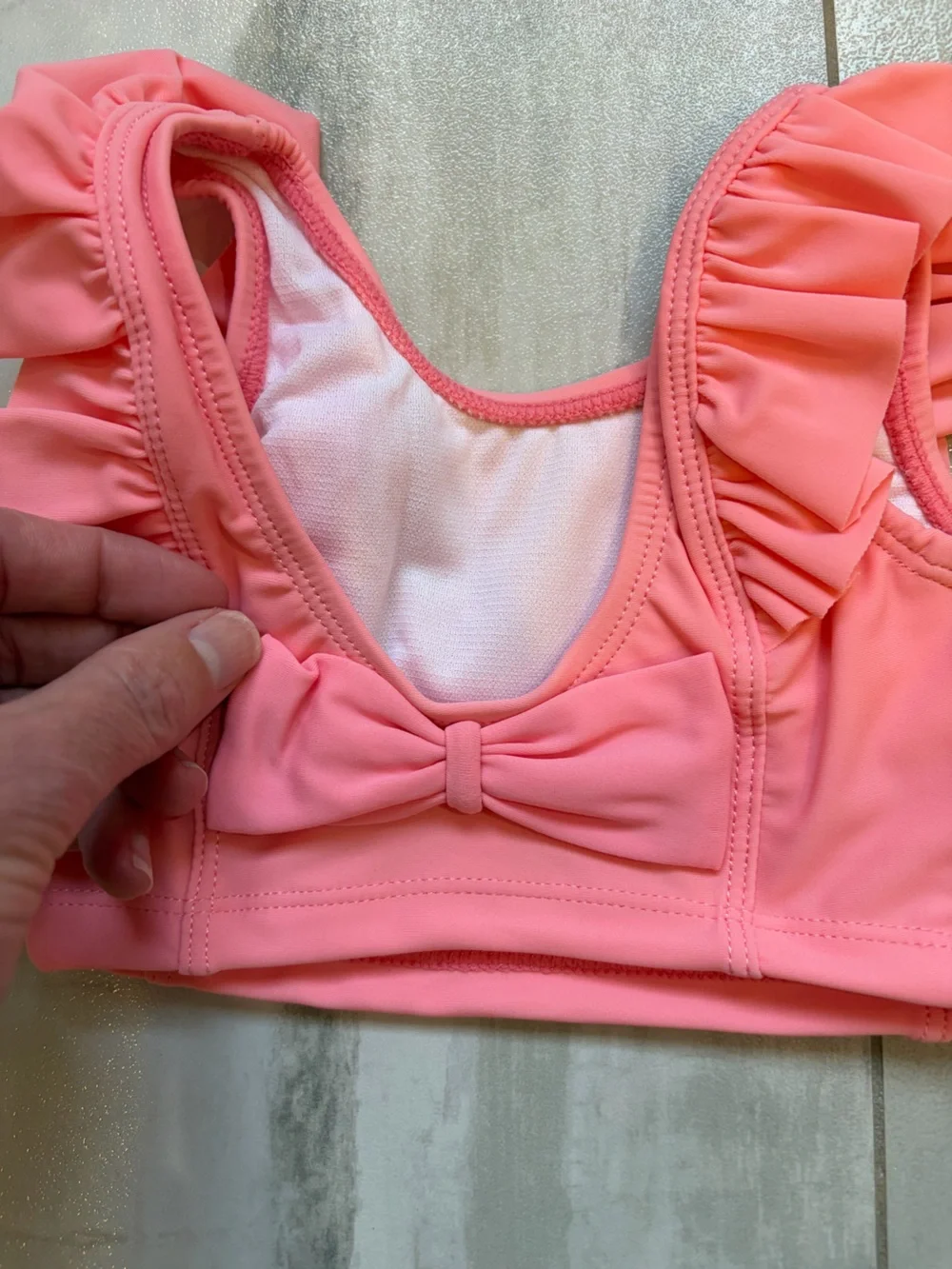 NWT RuffleButts Colorful By The Seaside Ruffled Bow Tankini Bikini Girls 3-6M